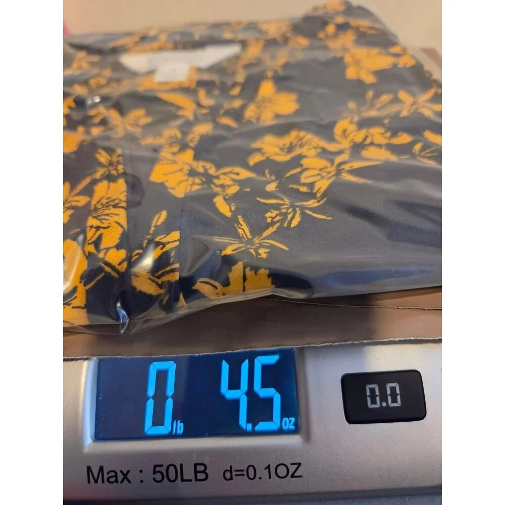 Market & Spruce Floral Sleeveless Ruffle Blouse Navy & Yellow Womens Large - Picture 12 of 14